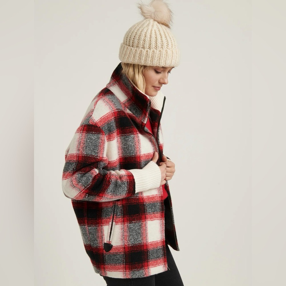 Plaid Wool Zip Jacket - Picture 4 of 11
